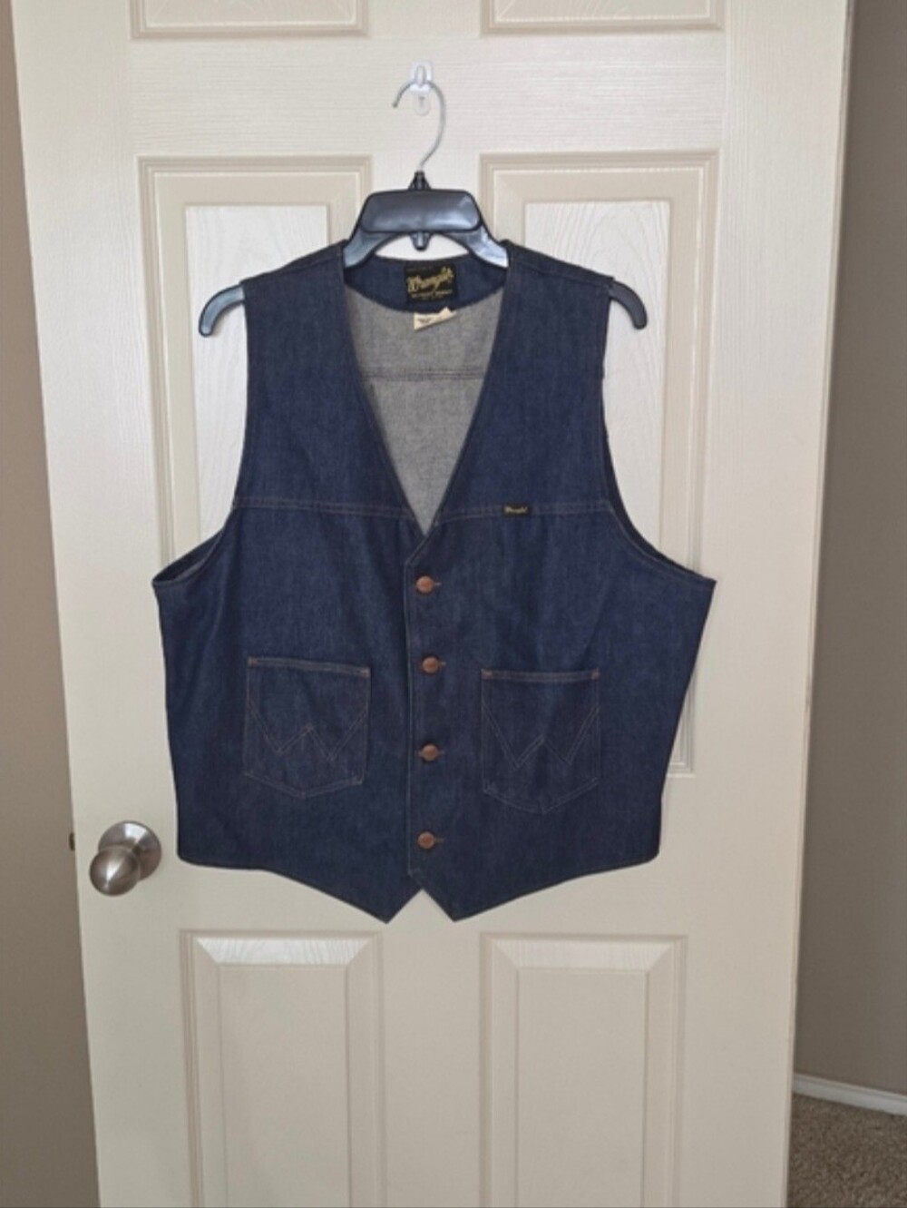 Vintage Men's Wrangler Denim Vest SZ XL